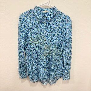 Jane and Delancey Floral Shirt Womens Large Button Front Colorful